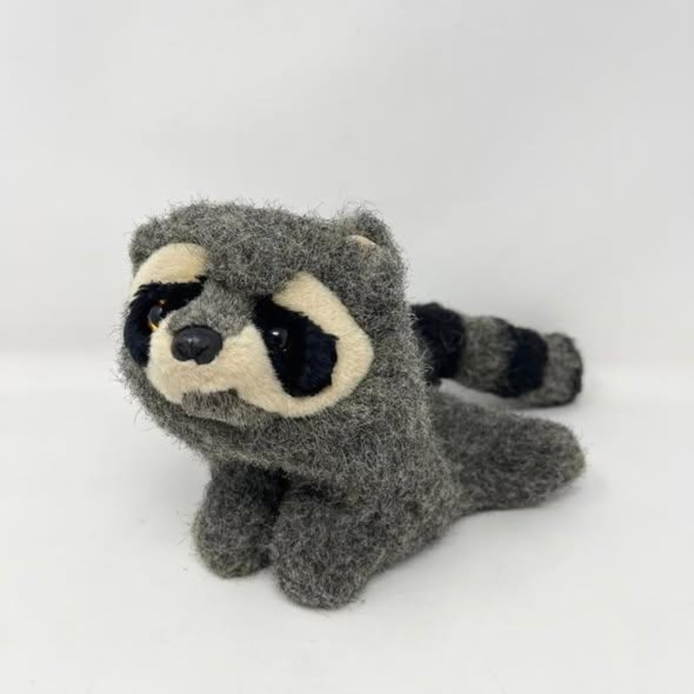 Folkmanis Hand Puppet Plush Racoon Gray Black‎ 8" Preschool Pretend Play